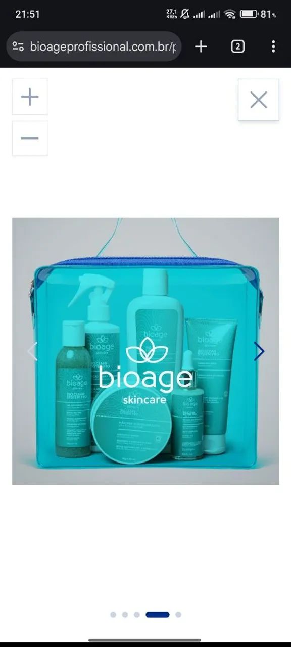 Kit da Bioage pra pele Protocolo Bio.Clean System PRO com Tecnologia Neuroscience