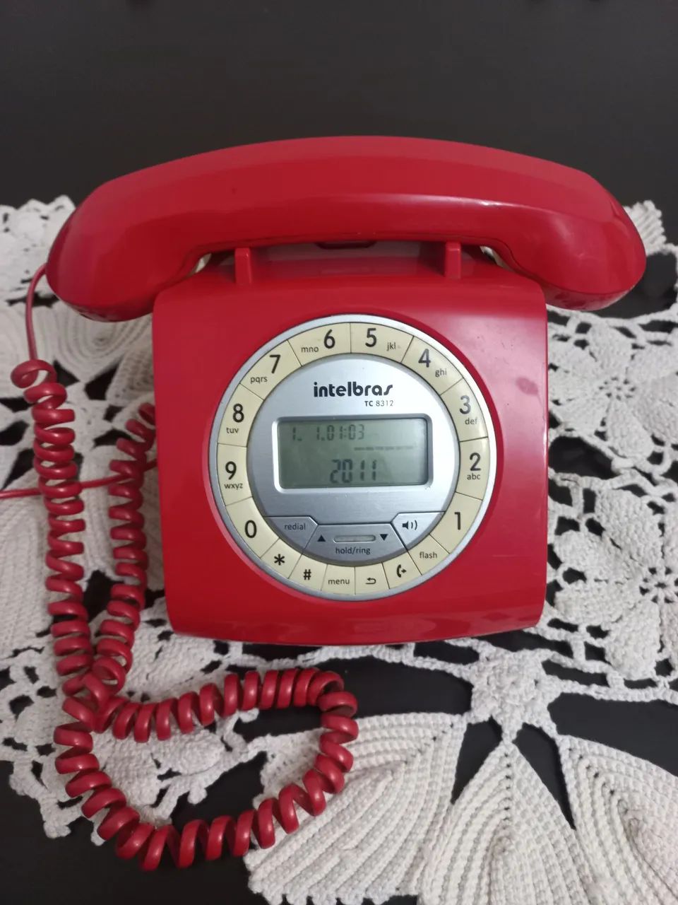ANTIGO TELEFONE INTERBRAS VERMELHO FUNCIONANDO - Foto 5