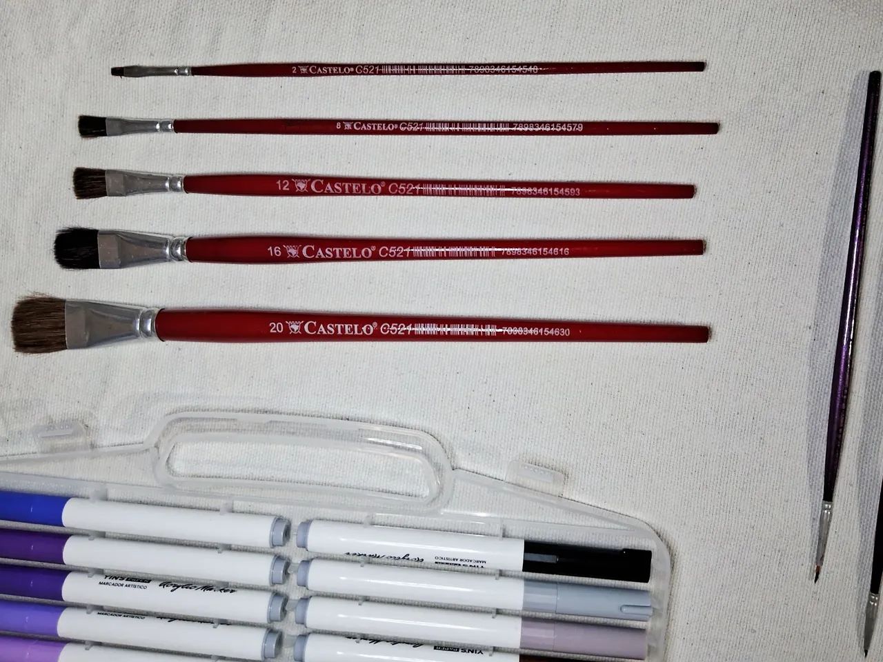 Kit 110 itens material de ilustração e pintura - Foto 4