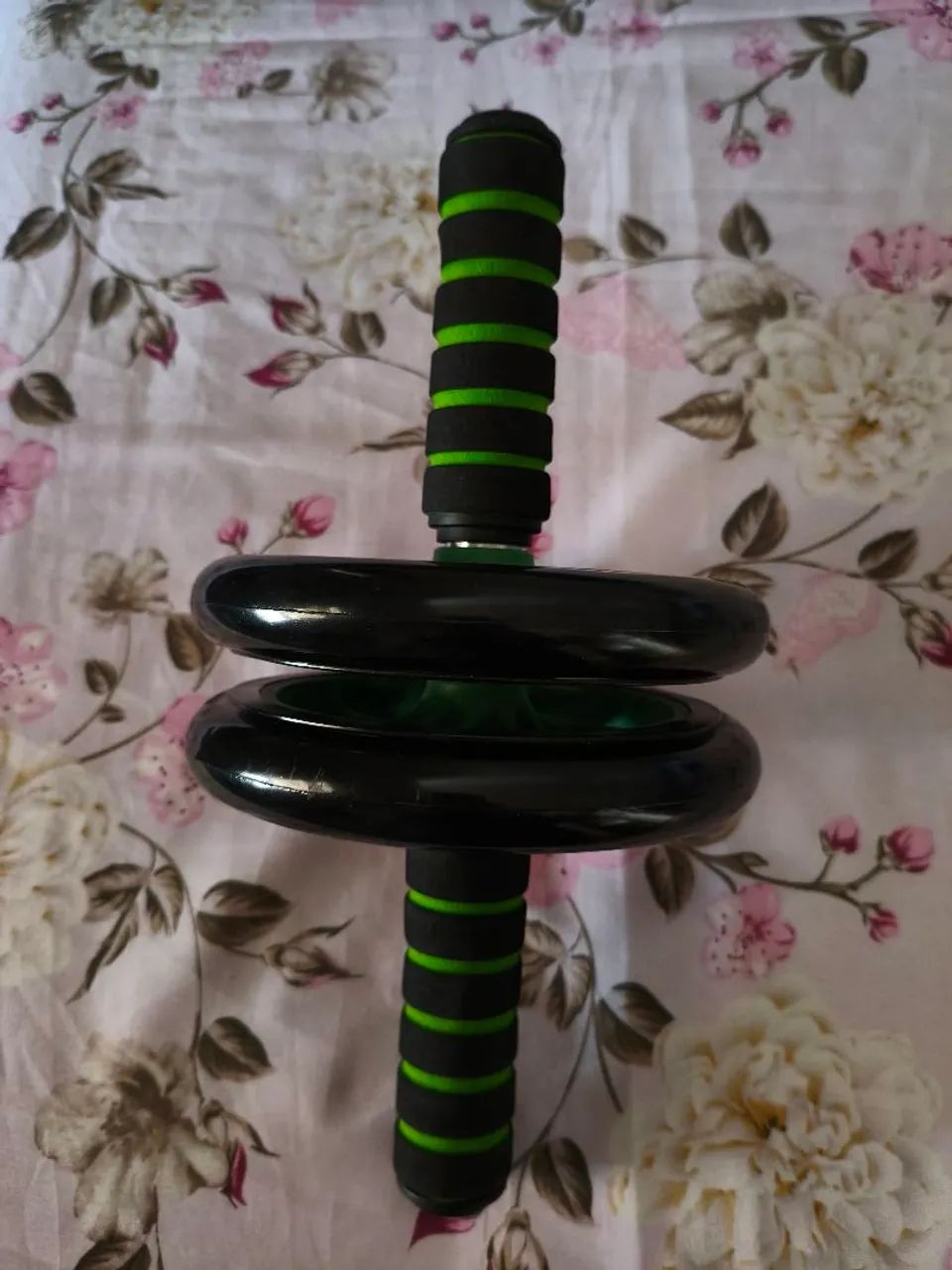 roda abdominal AB roller preta e verde
