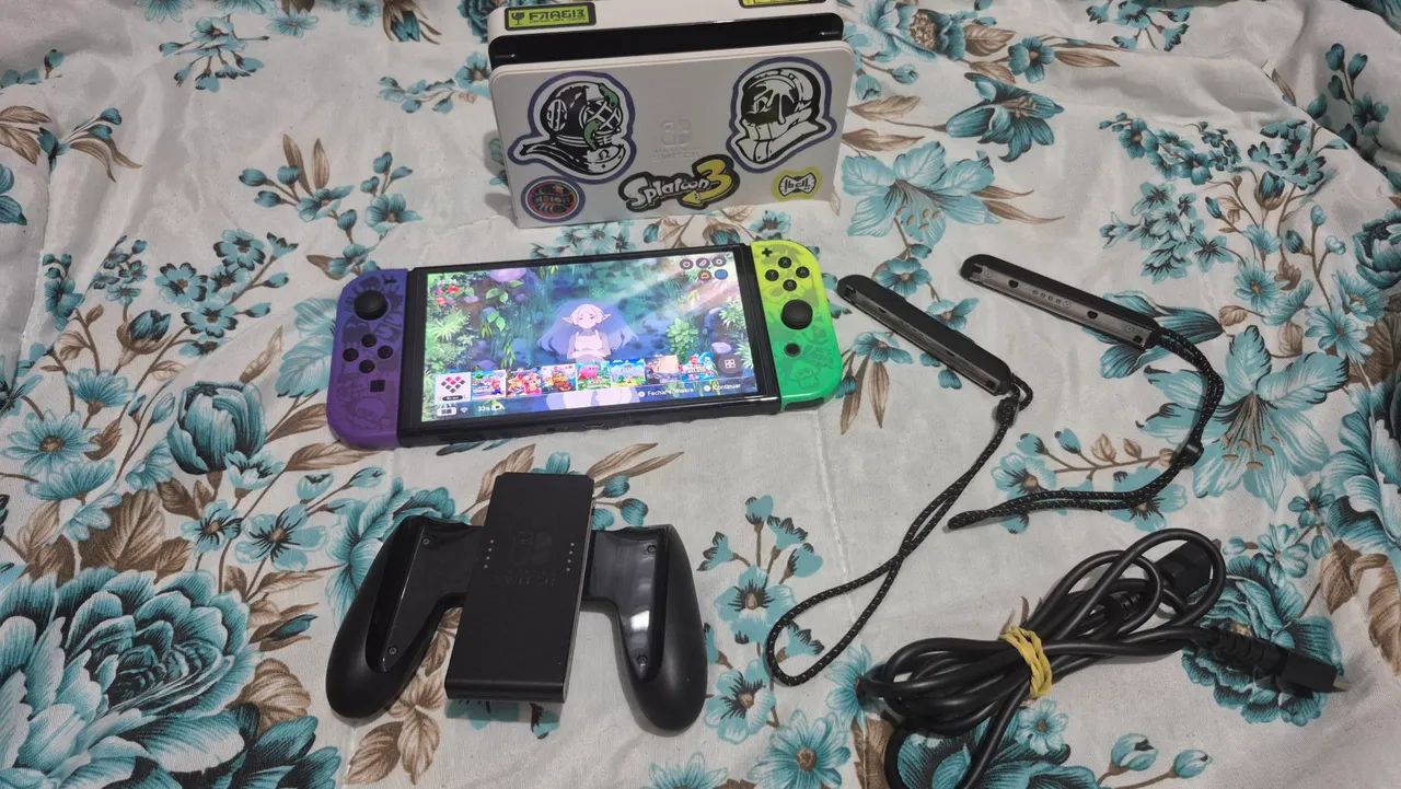 NINTENDO SWITCH OLED DESBLOQUEADO COM JOGOS - Foto 2