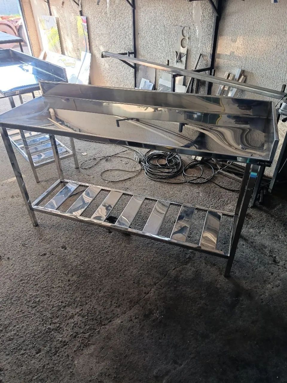 Mesa aço inox com espelho - Foto 6