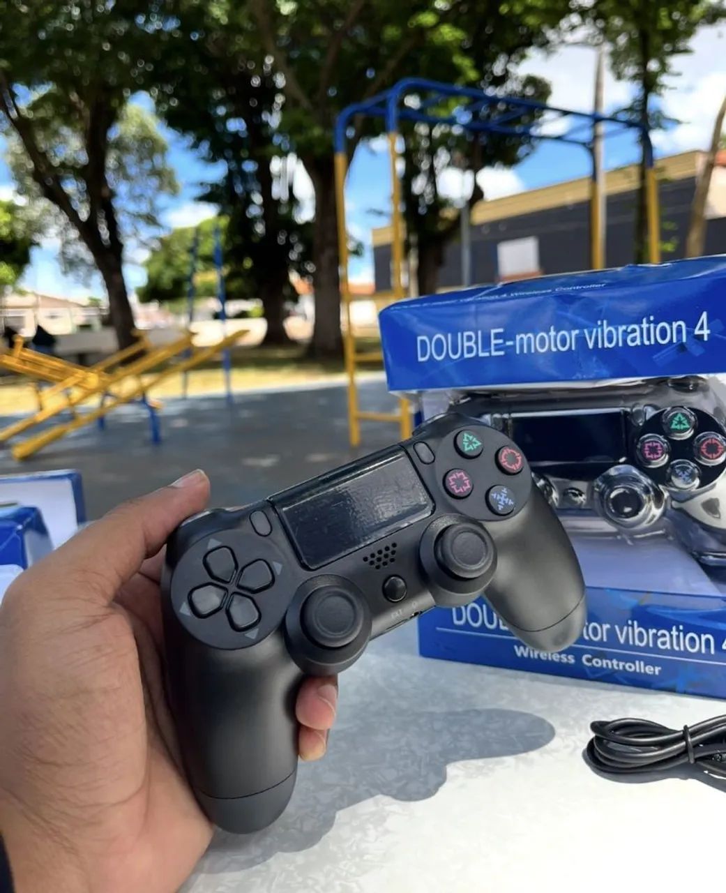 CONTROLE VIDEOGAME PS4 CELULAR TV PC ANDROID  - Foto 2