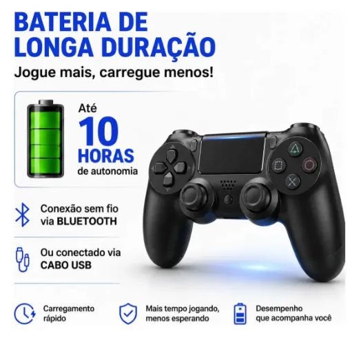 Controle Sem Fio Compatível Com Pc Gamer Ps4 - Foto 5