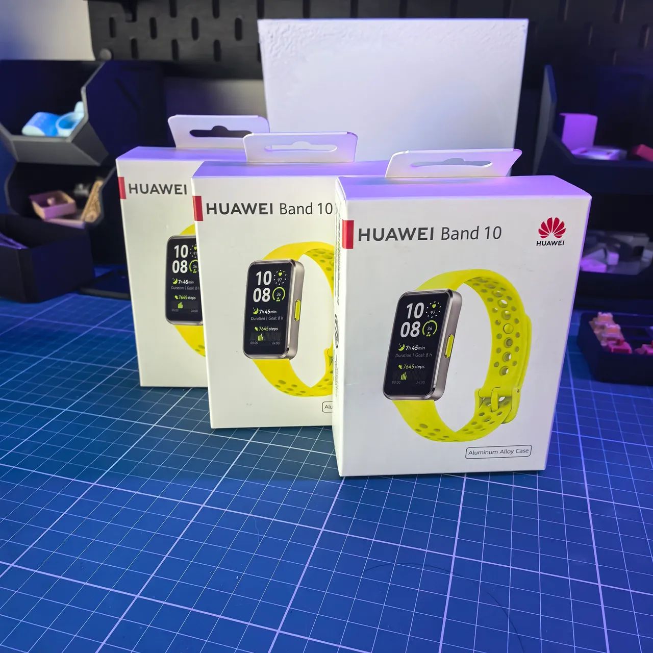 Huawei Band 10 lacrados, material alumínio