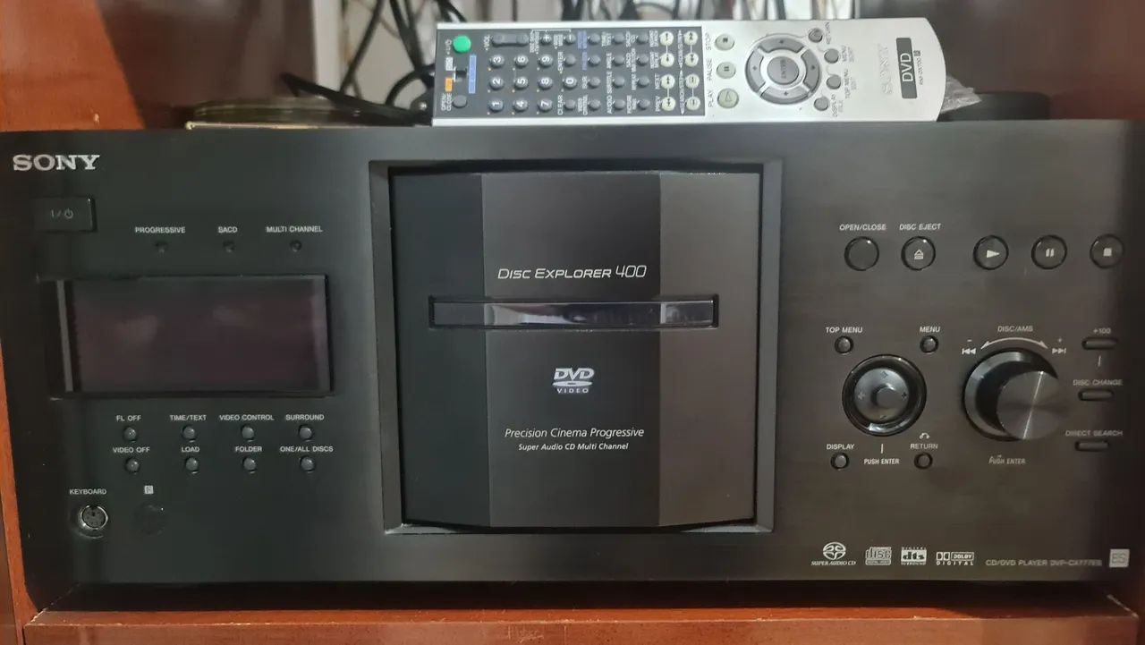 DVD PLAYER SONY 400 discos DVP-CX777ES 400DISCOS - DVD, Blu-Ray e