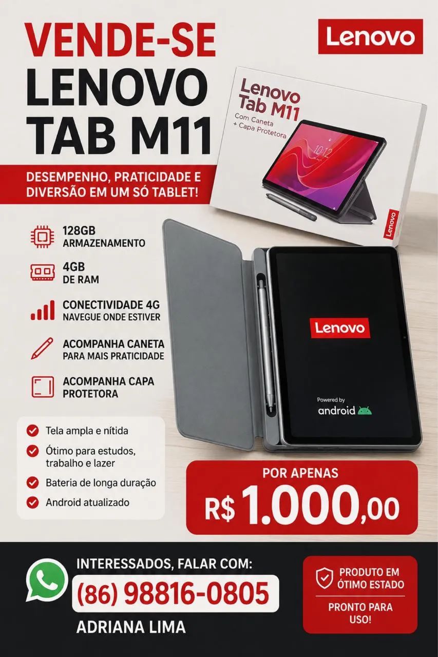 Tablet TAB M11 Lenovo 