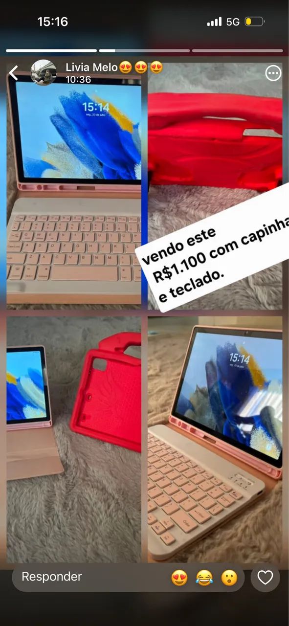 Tablet Samsung completo capinhas e teclado  - Foto 2
