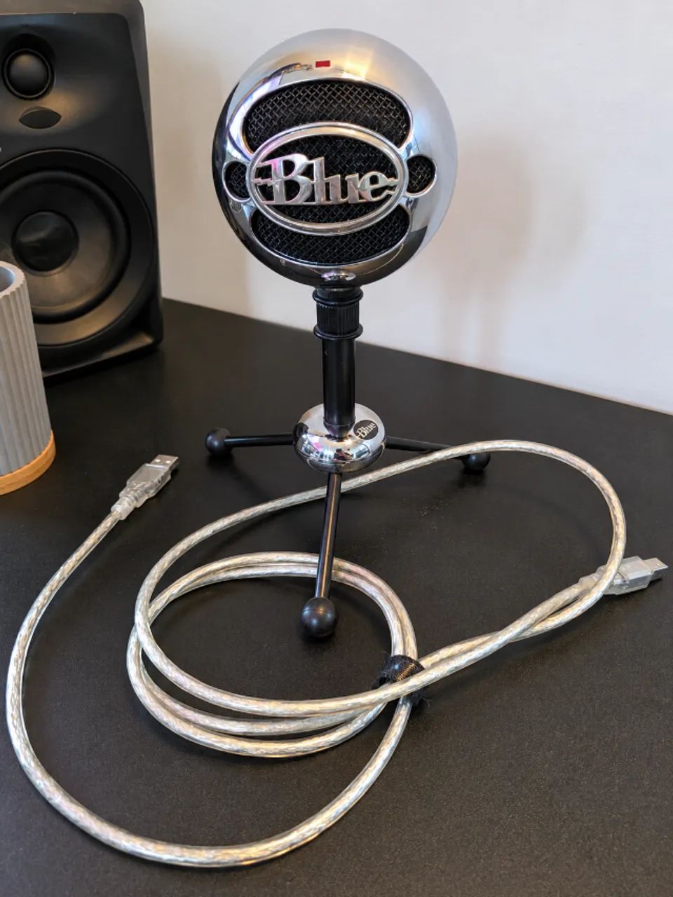 Microfone Blue Snowball USB Cromado com Tripé Original - Foto 2