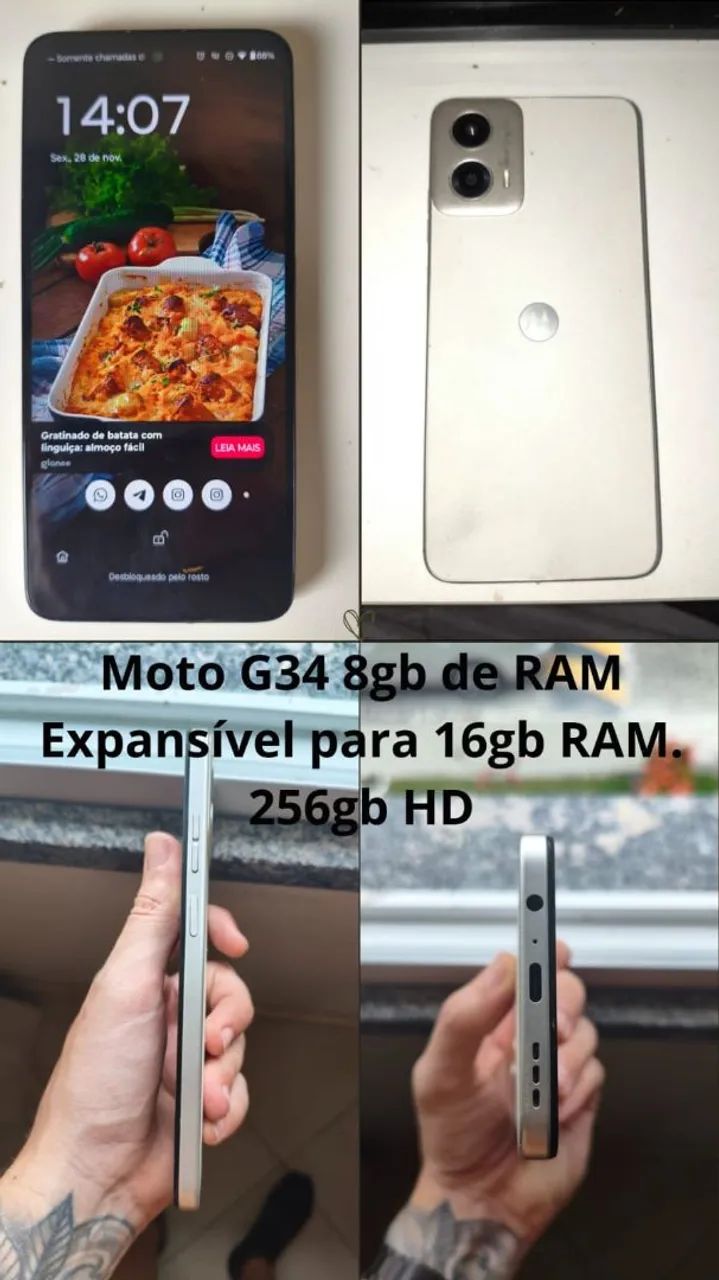 Moto g34 8 ram 256 gb HD