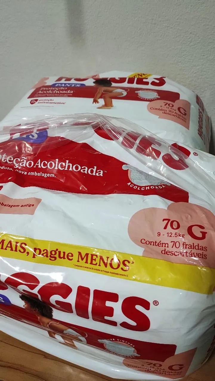  Fralda Huggies paco fechado G com 70 um  - Foto 2