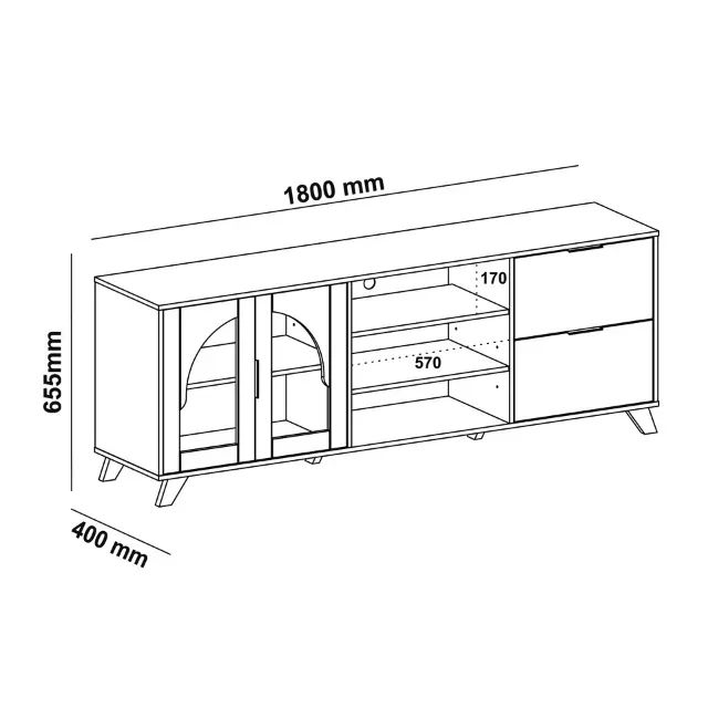 Rack para TV de até 75 Polegadas Murano - Foto 5