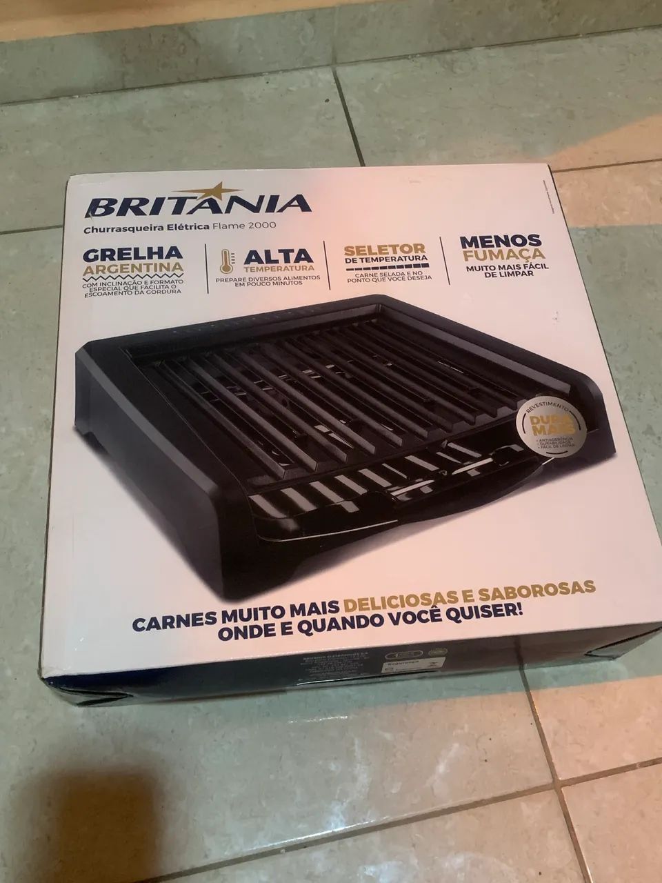 Churrasqueira Elétrica Britânia BCQ2000 Flame Grelha Argentina