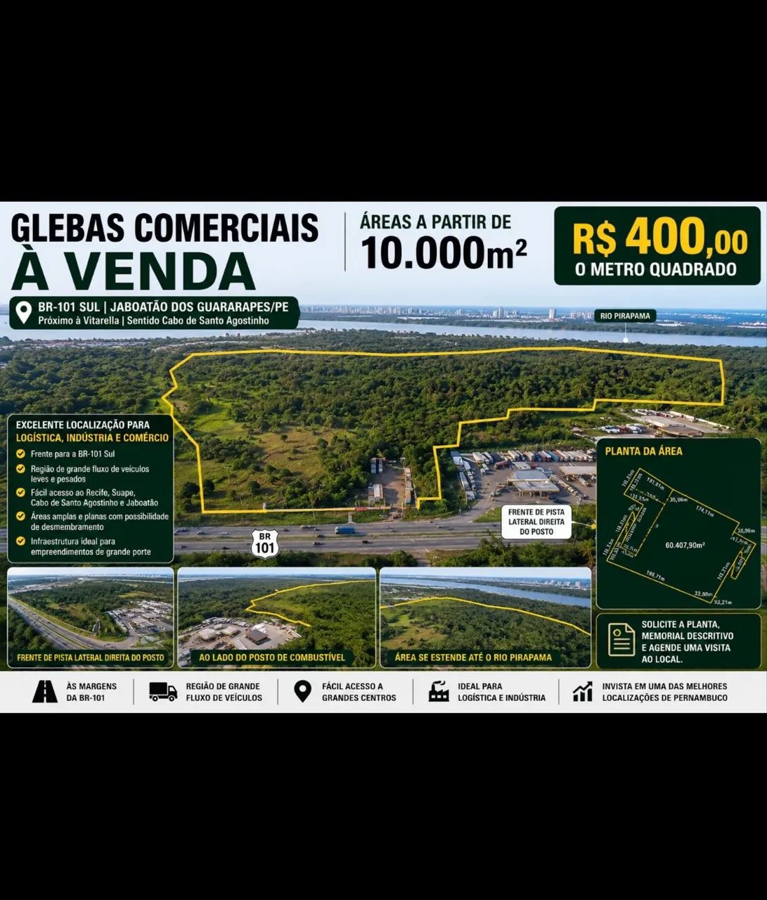 Oportunidade! Lotes na br 101 sul vitarella