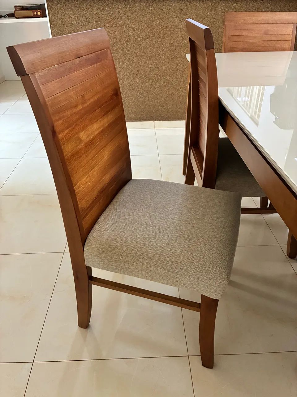 Mesa Madeira Maciça Com 6 Cadeiras CASA VERDE - Foto 4