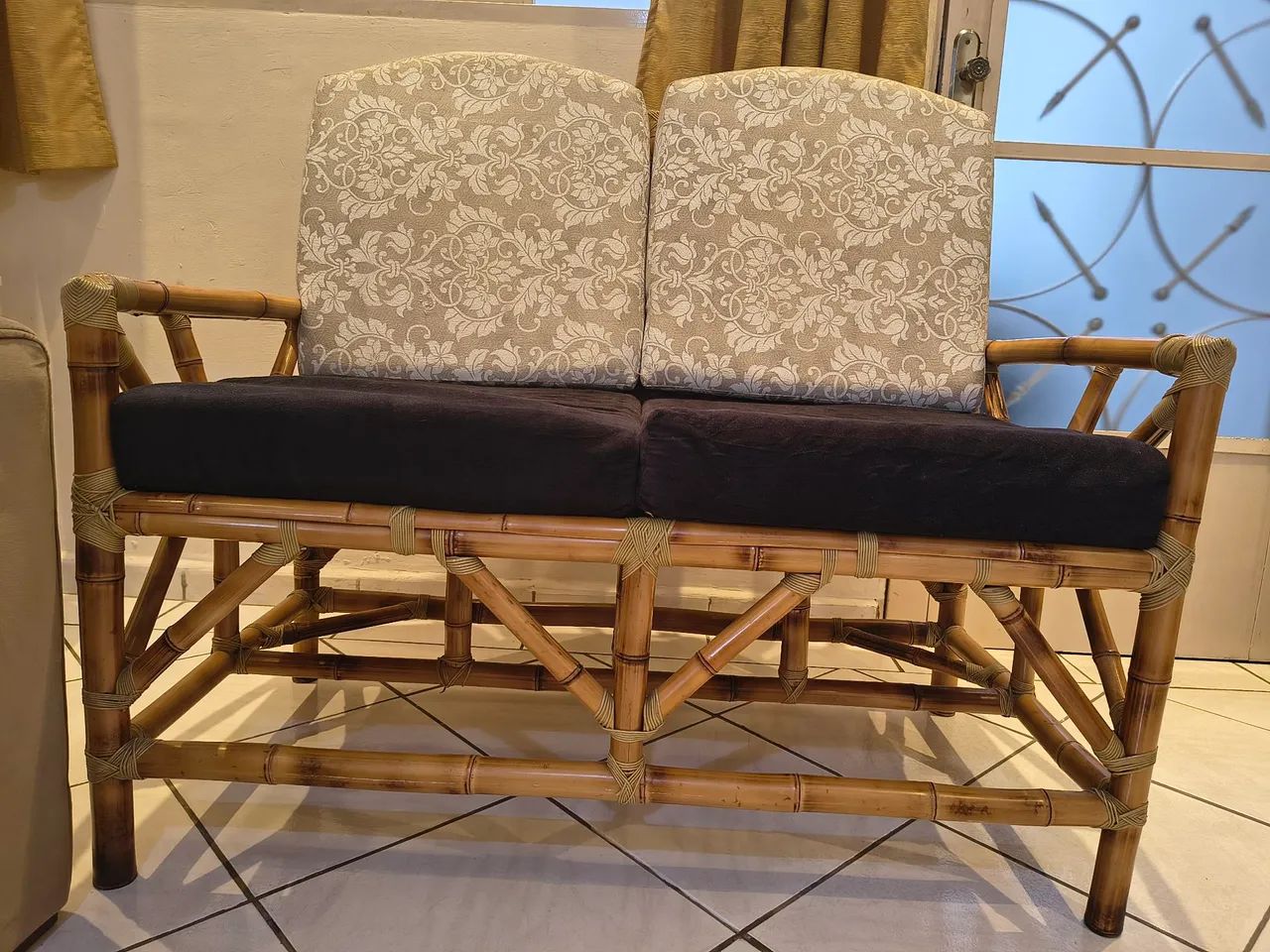 Cadeira namoradeira de bambu  - Foto 3