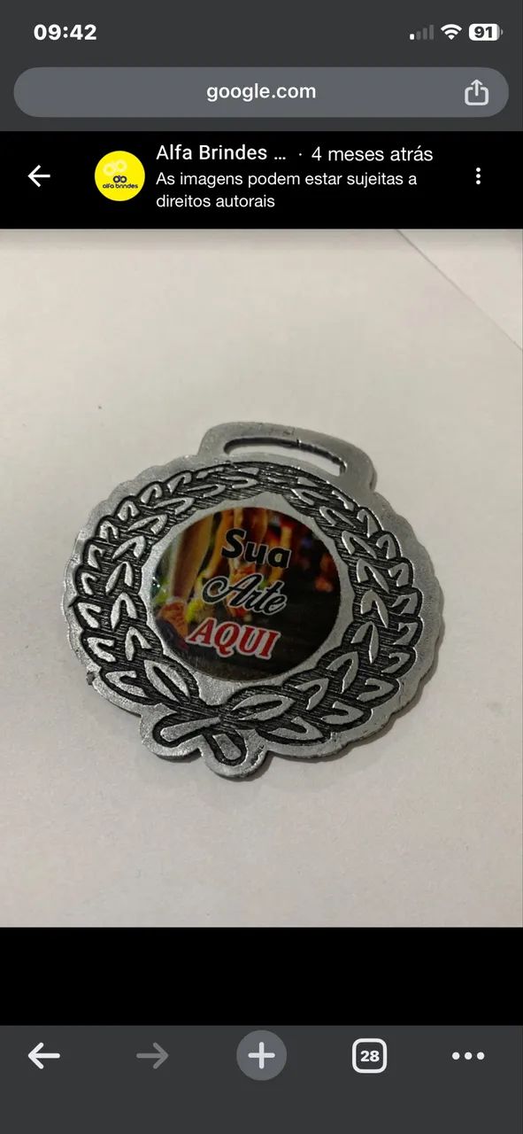 Medalha de Metal zamac - Foto 2