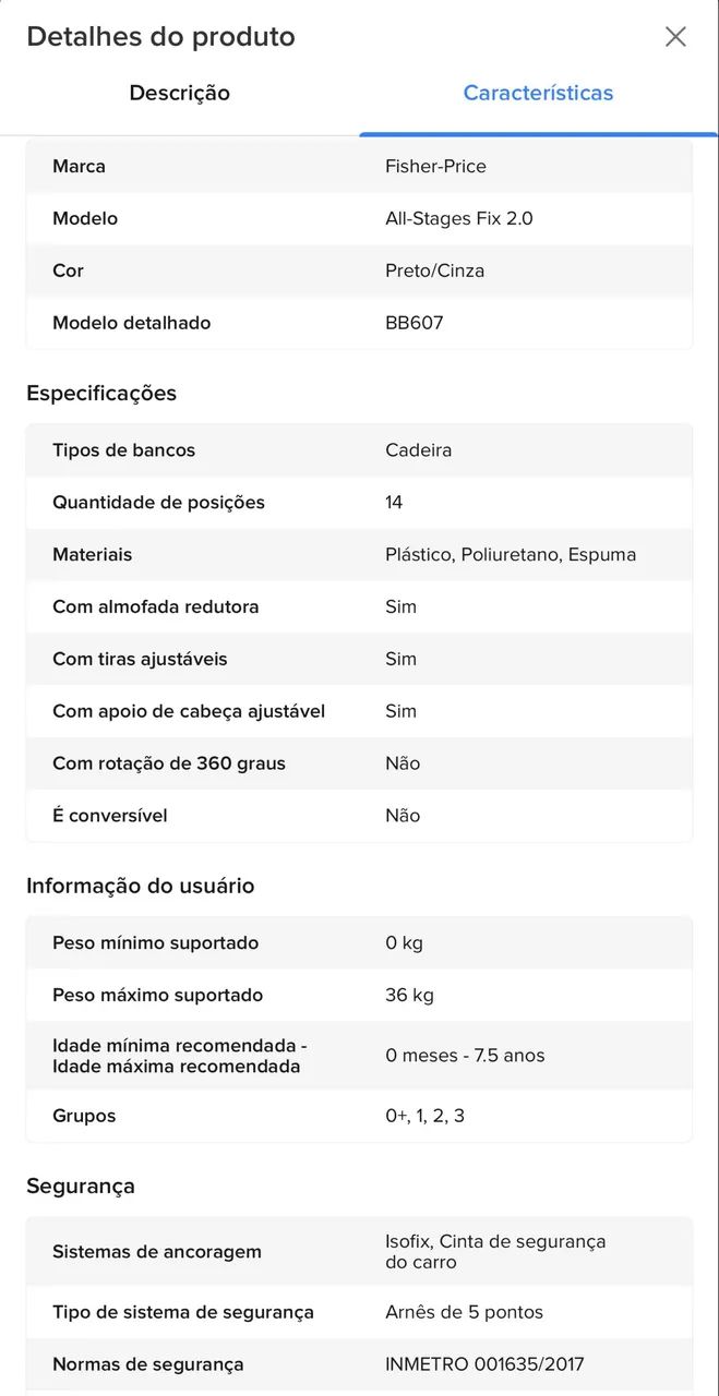 Cadeirinha Para Carro Fisher-Price All-Stages Fix 2.0! - Foto 5