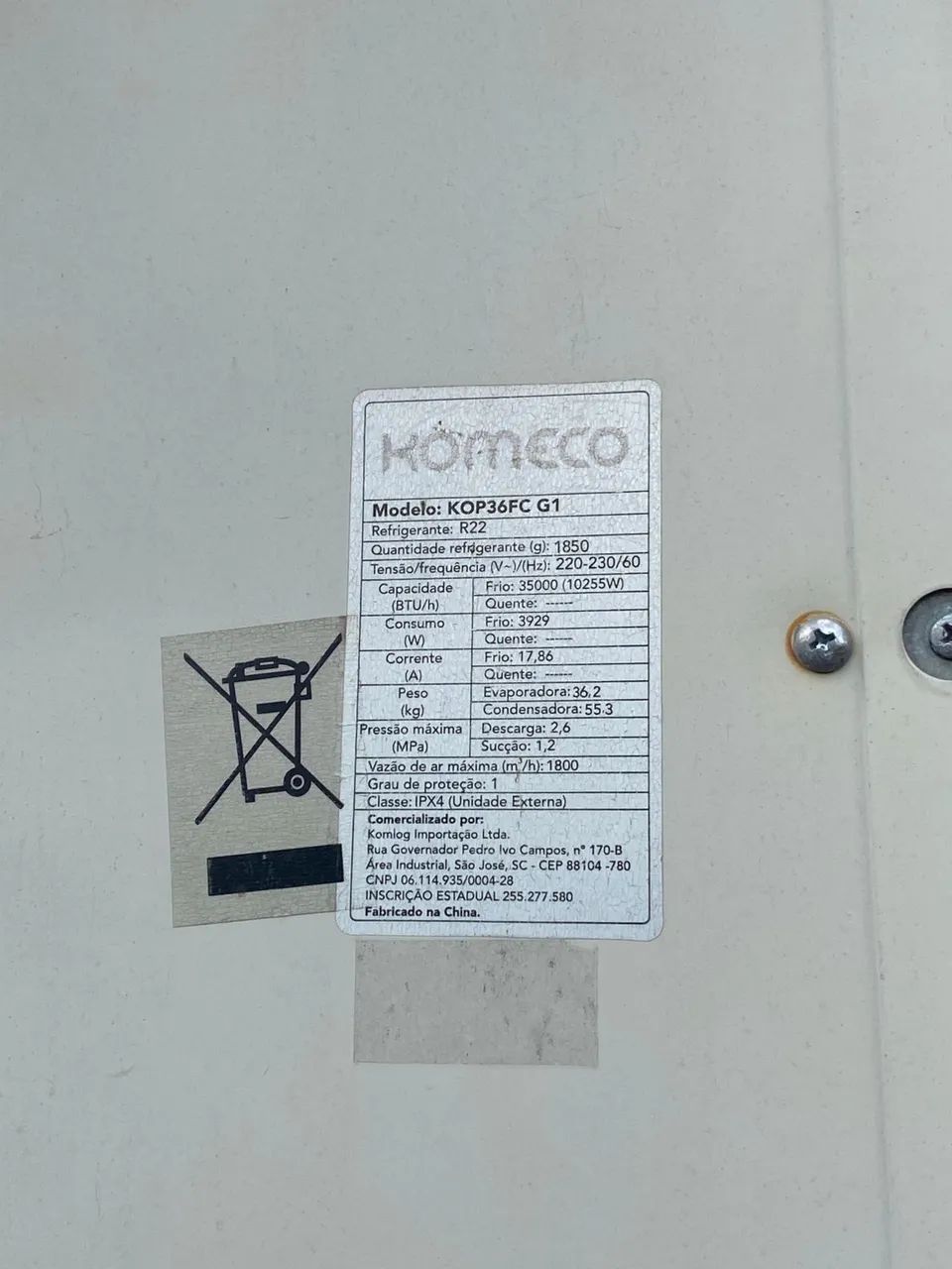 Ar condicionado Komeko 36mil btus - Foto 3