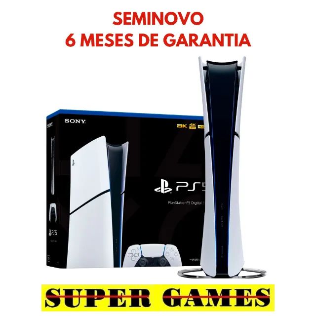 PS5 SLIM digital impecável, AvaliamosTroca, Loja física desde 2004, próximo ao metrô.