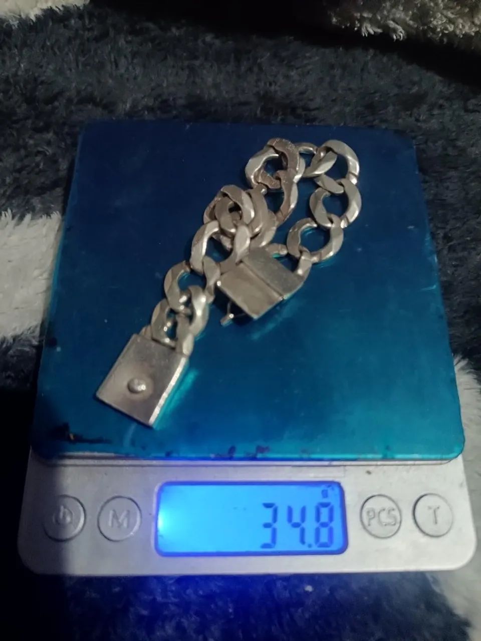 Cordão , Pulseira e Pingente de Prata - Foto 3