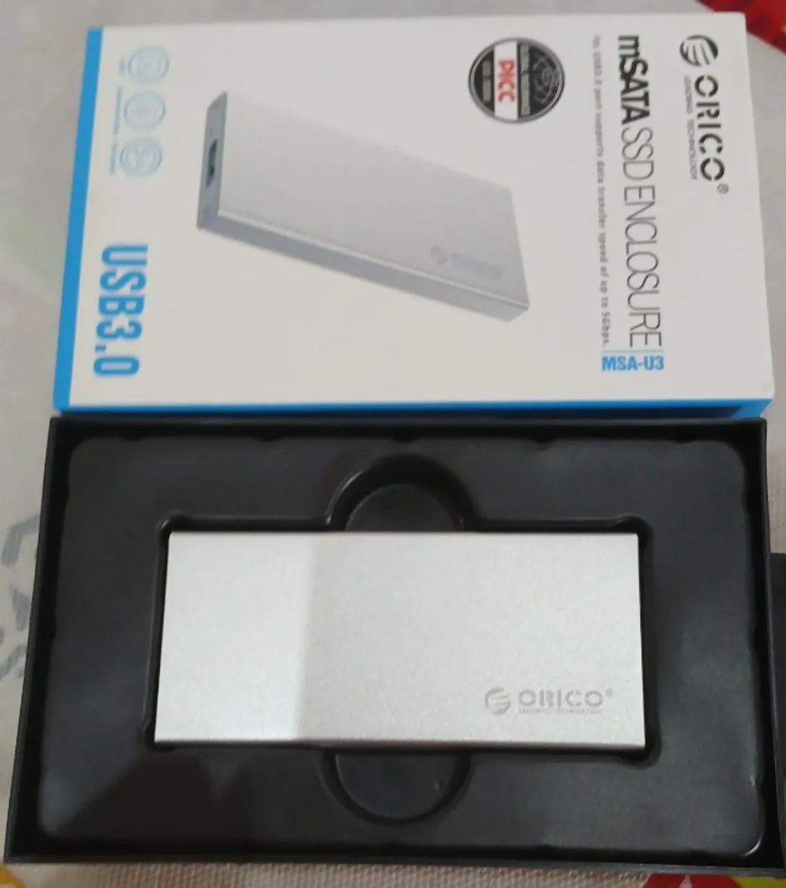 Orico mSATA to USB 3.0 Type C SSD Enclosure - Silver (MSA-UC3-SV) - Foto 3