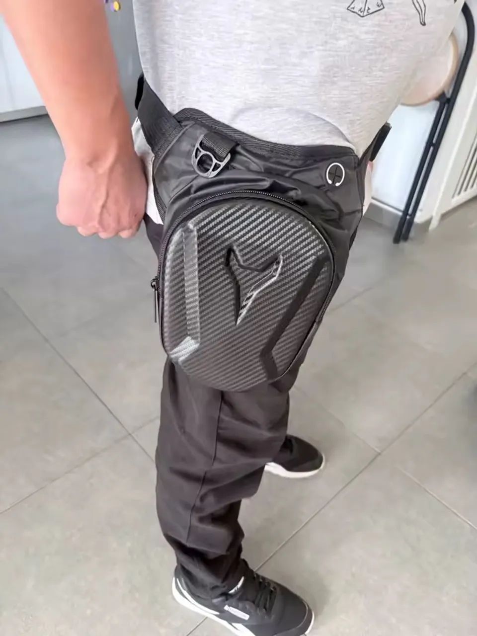Bolsa de perna para motociclista e ciclista 