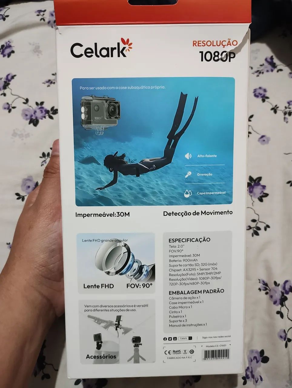 Vendo câmera de ação Celark nova - Foto 4