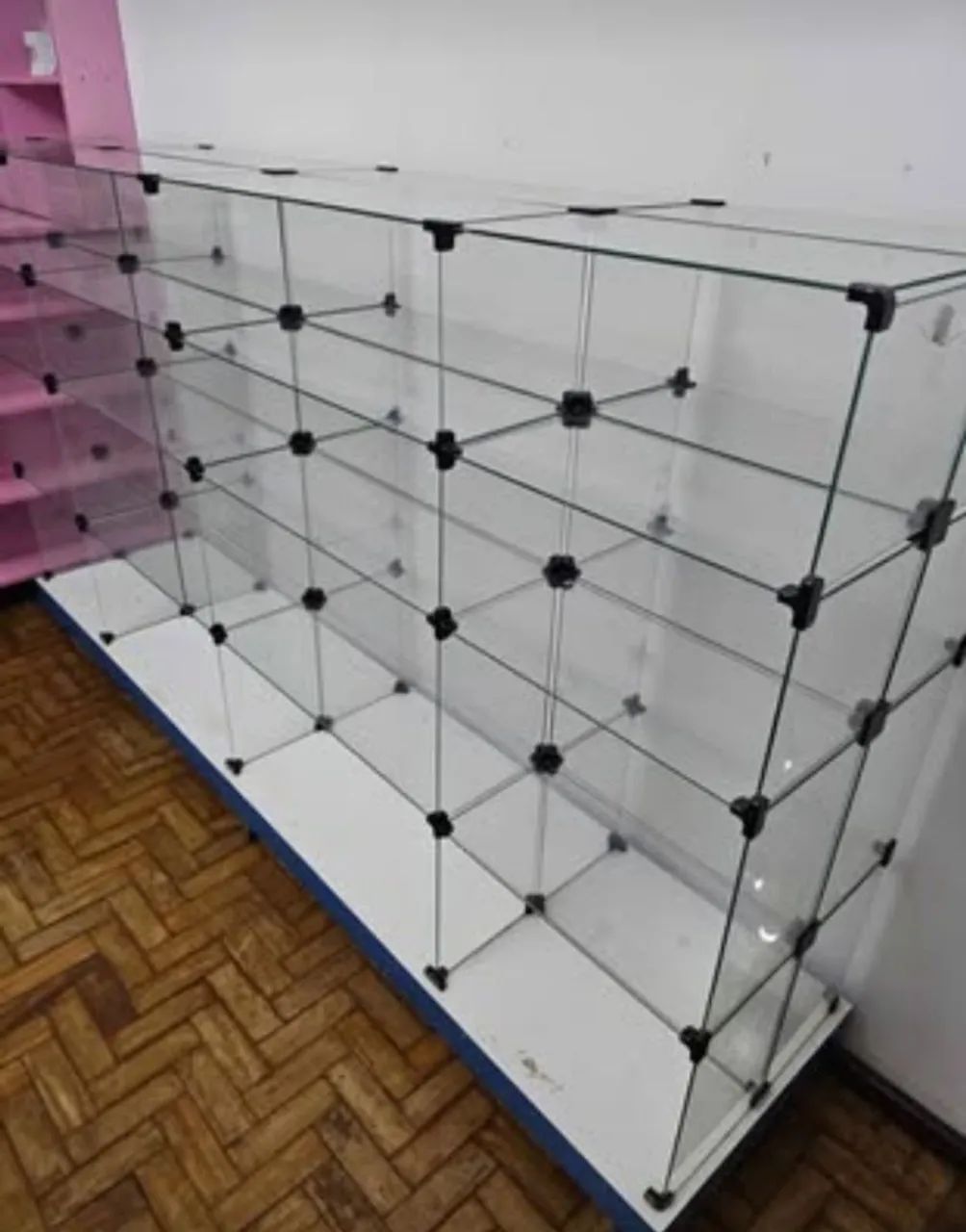 Balcão expositor de vidro duplo cm 32 divisórias  - Foto 3