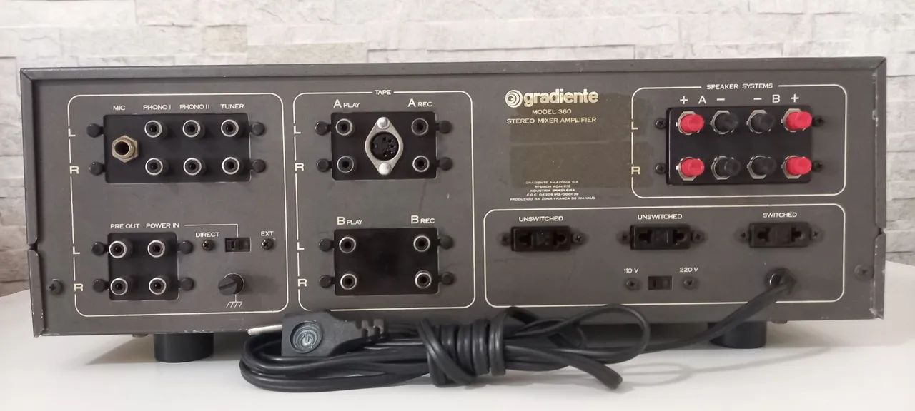 Amplificador Gradiente Model 360, LINDO!!!!, funcionando perfeitamente.  - Foto 5