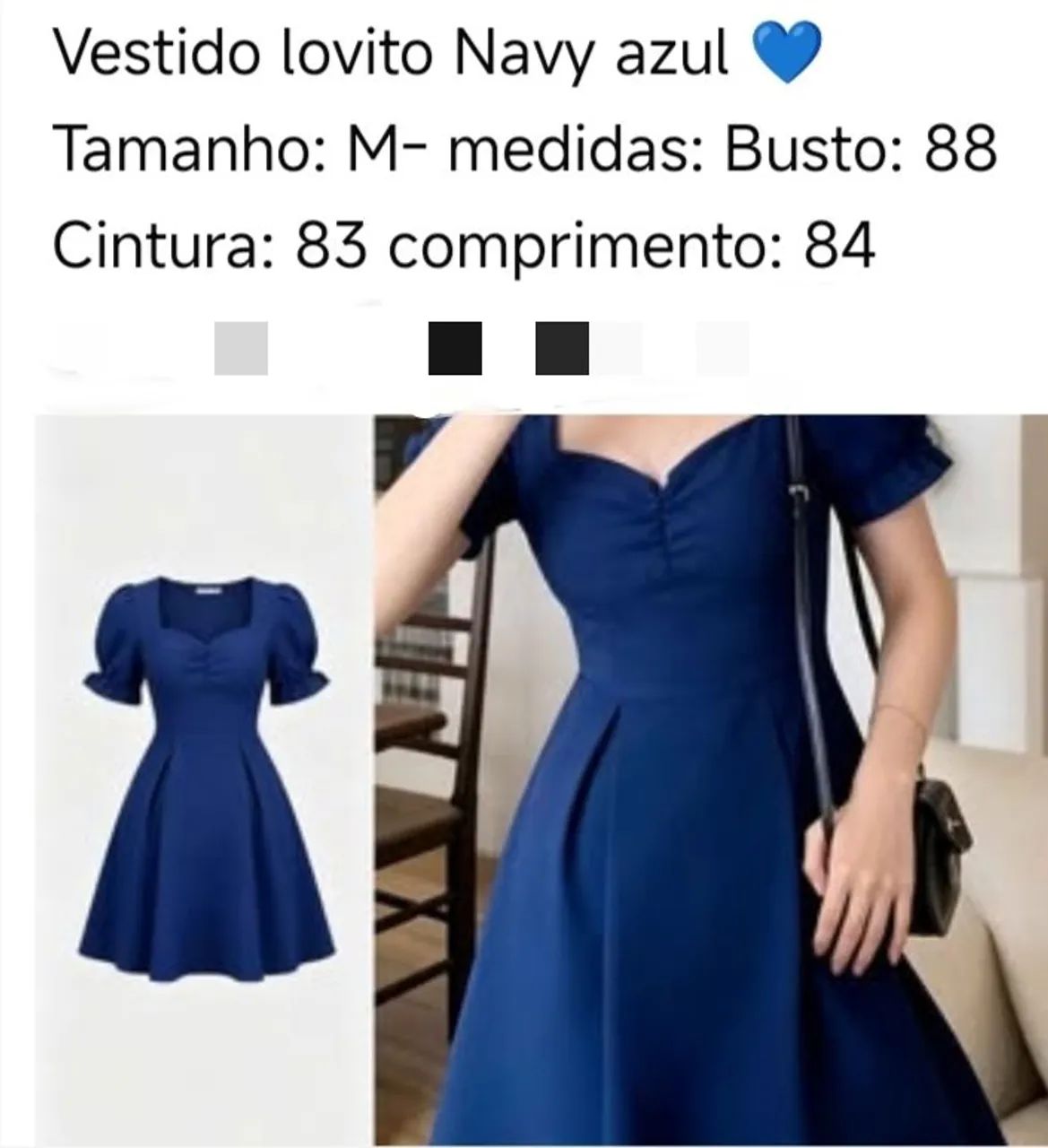Vestido lovito Navy azul  - Foto 3