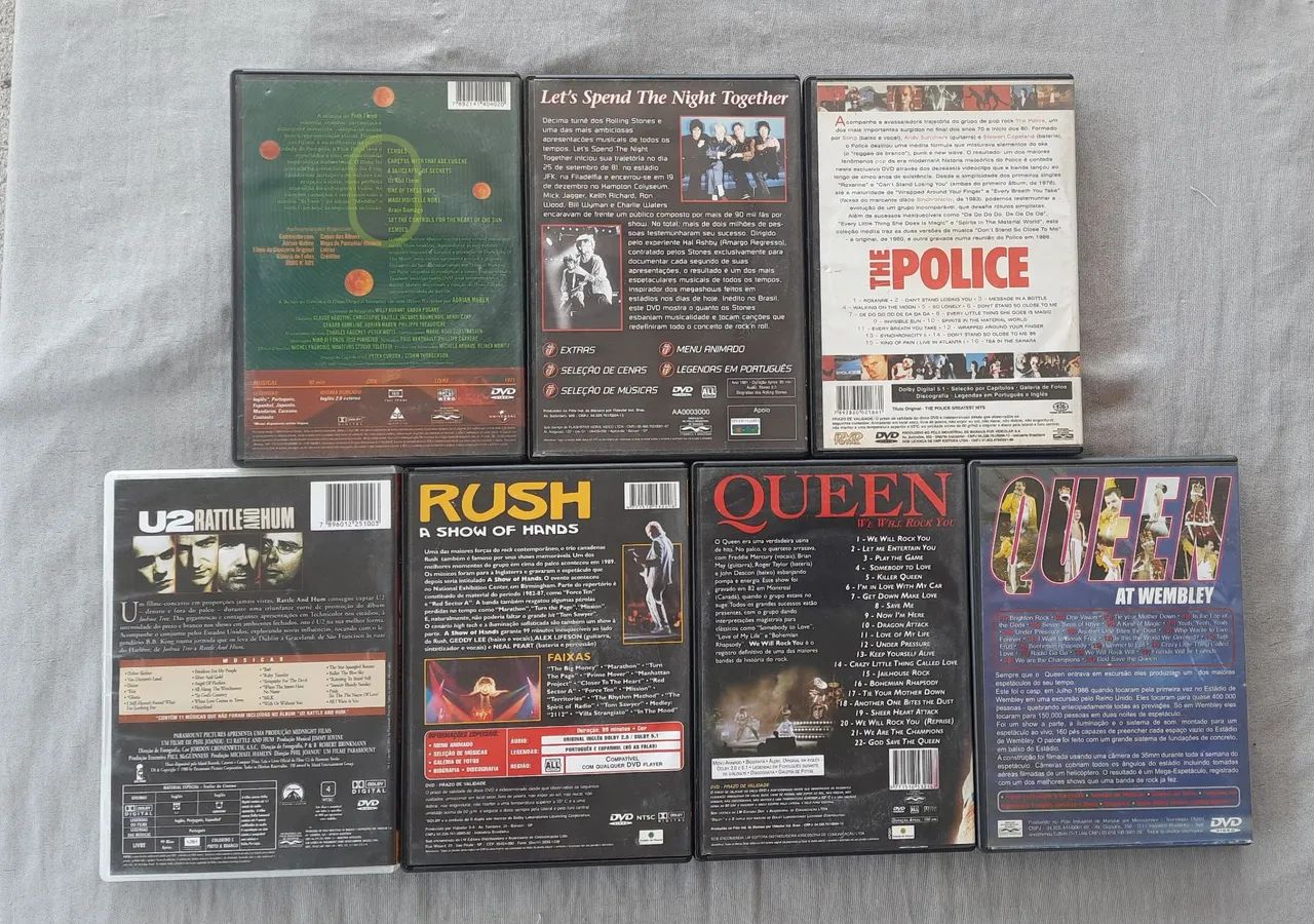 Lote com 7 DVDs de bandas internacionais. - Foto 2