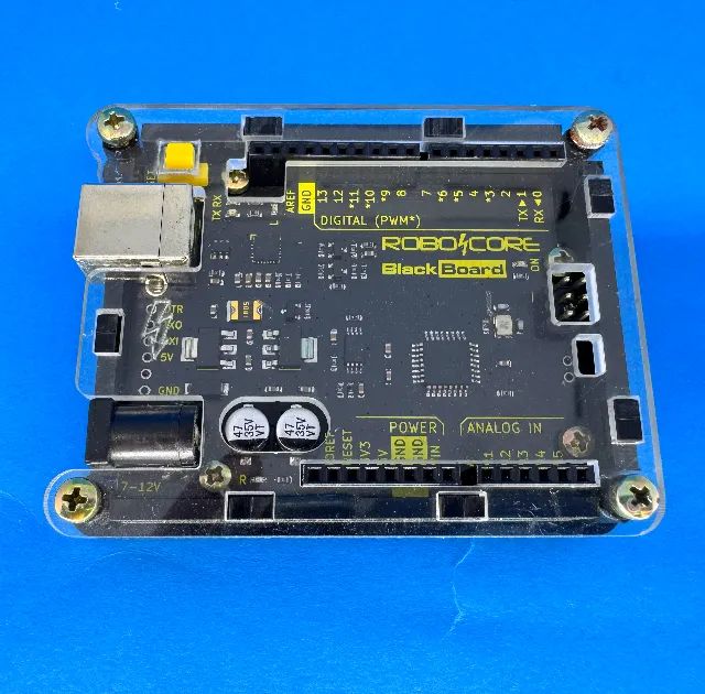 Placa Arduino UNO R3 Blackboard Robocore + Case Proteção e Cabo - Foto 4