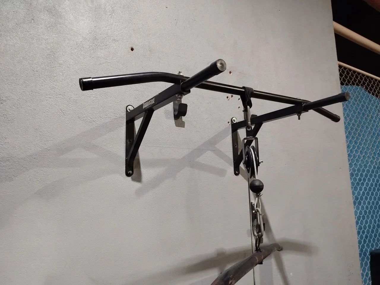 Barra fixa com Polia com suporte de anilhas e Barra - Foto 2