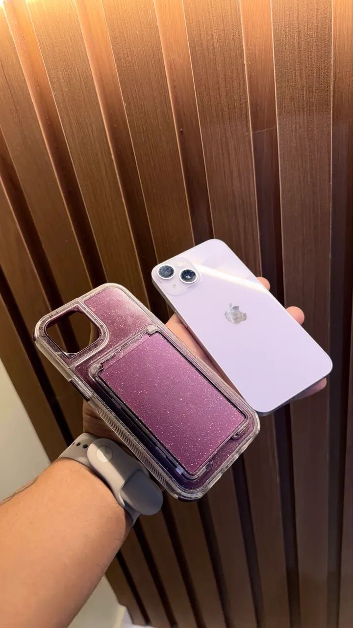 Vende-se IPhone 14, 128gb na cor lilás, em perfeito estado de uso