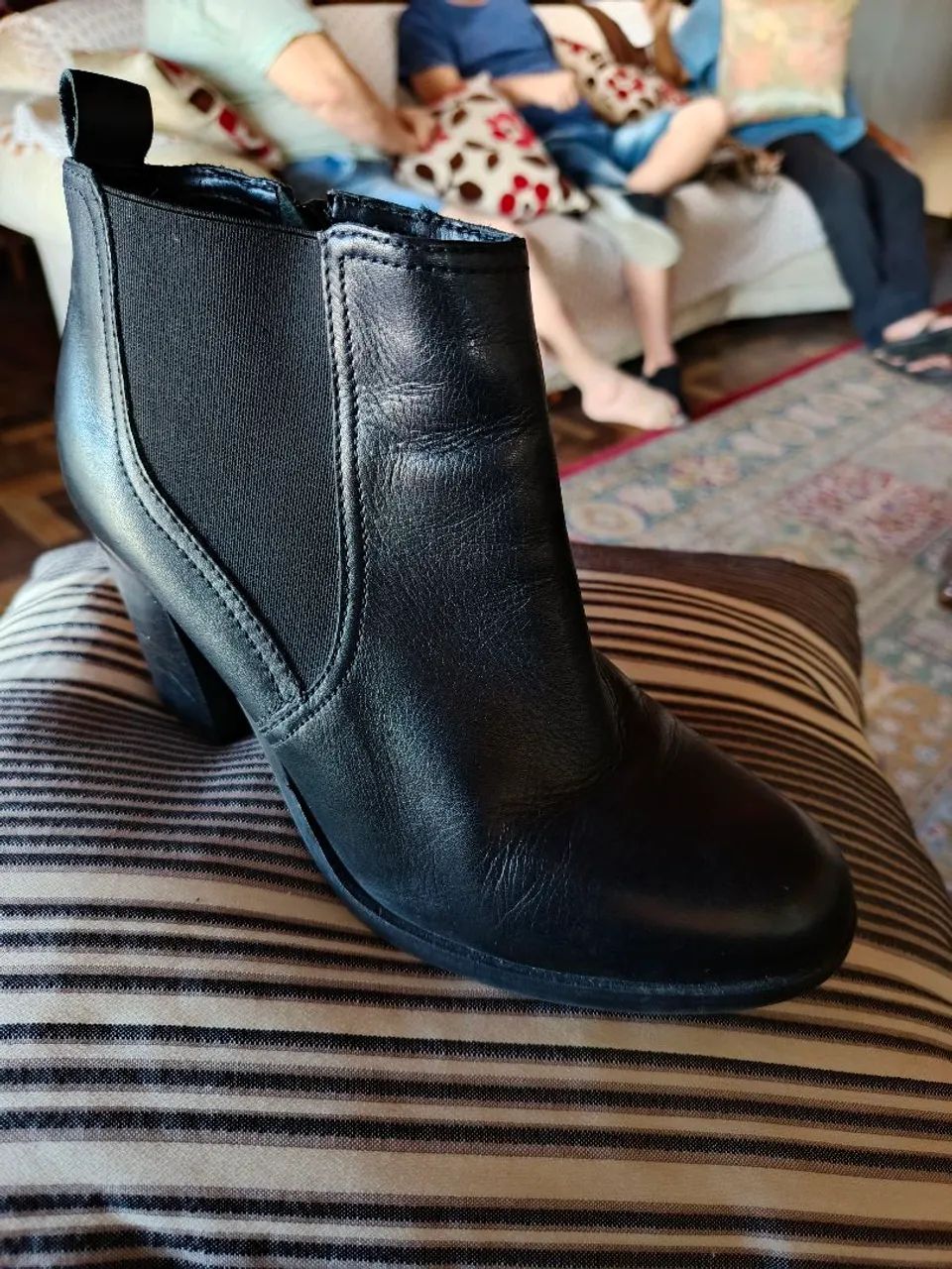 Bota cano Baixo, em couro, n° 38 - Foto 5