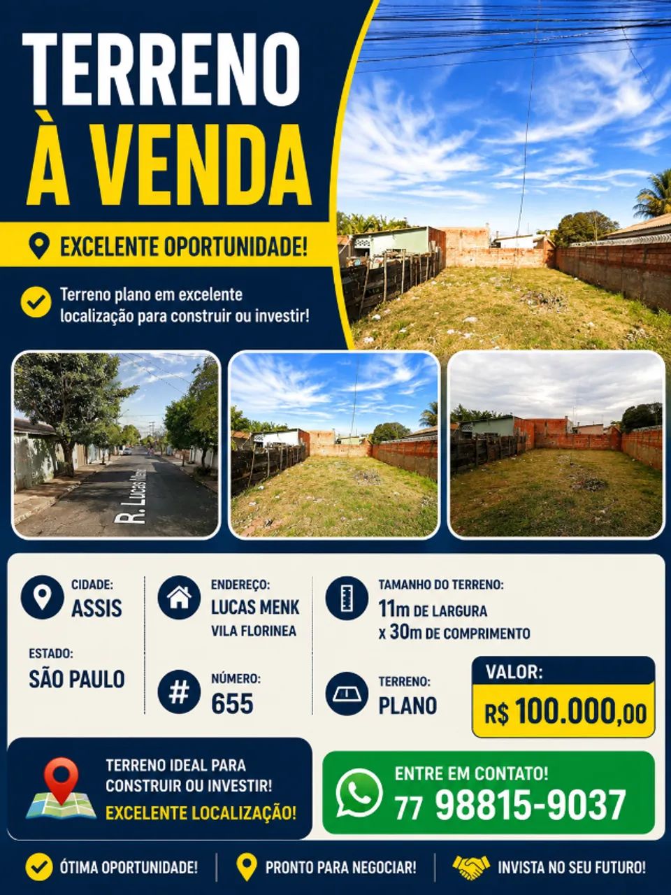 Terreno com excelente localização 