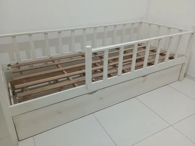 Cama solteiro com cama auxiliar (madeira) - Foto 3