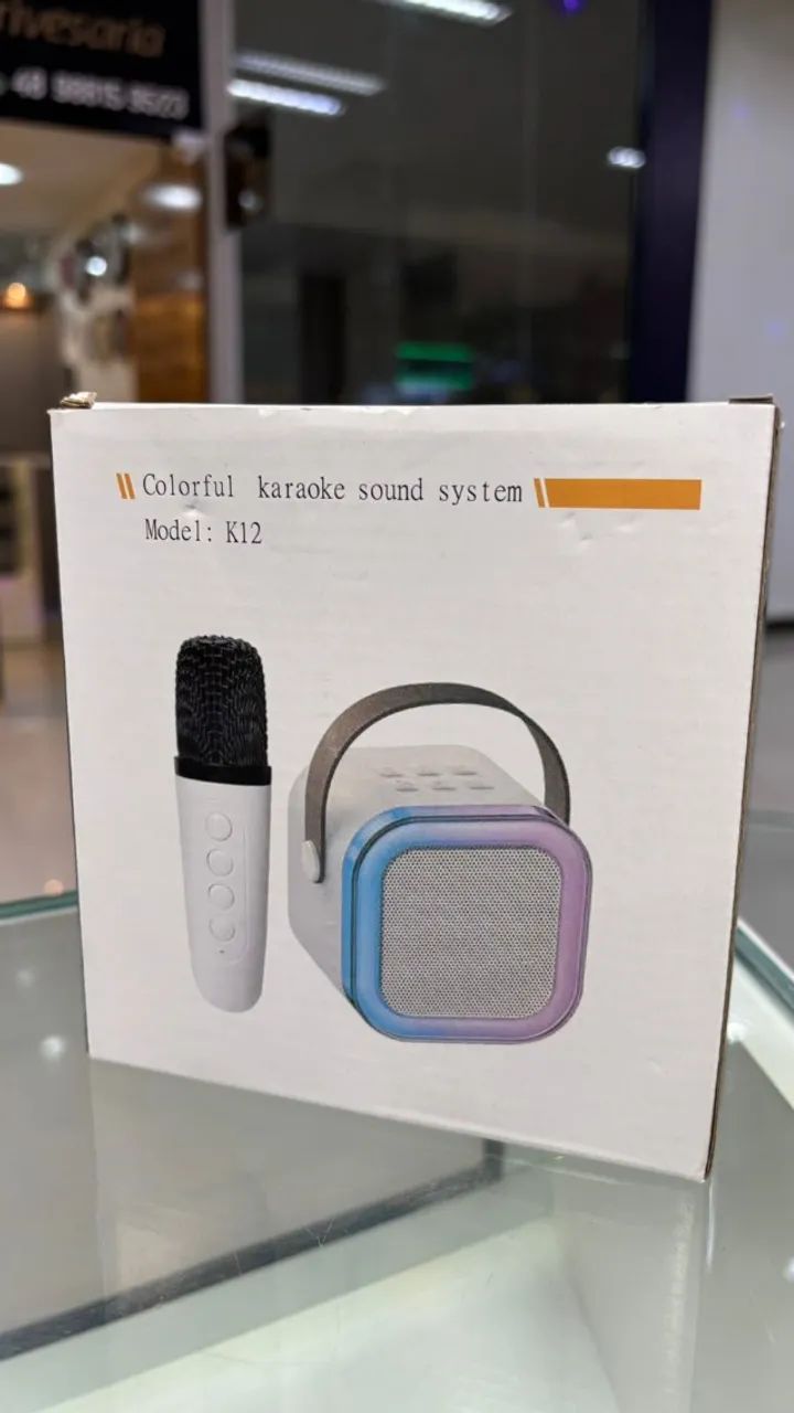 CAIXA DE SOM COM MICROFONE INFANTIL - ROSA - Foto 2