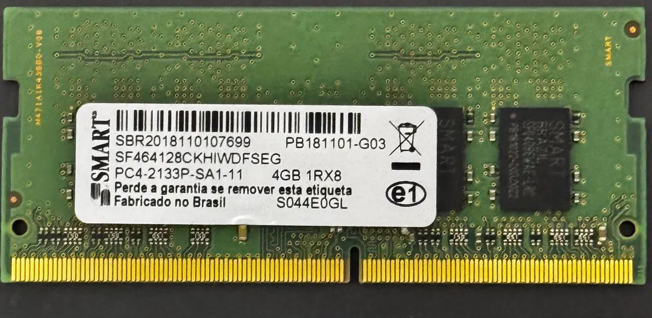 Memória ram 4gb Smart