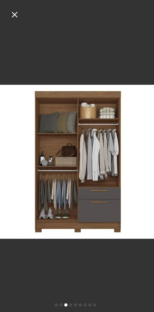 Guarda roupa solteiro(Novo sem uso). - Foto 4
