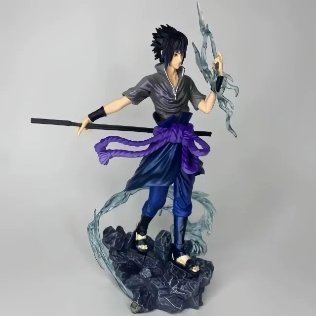 Boneco Naruto e Sasuke Uchiha Shippuden Action Figure Figura Miniatura 25cm - Foto 5