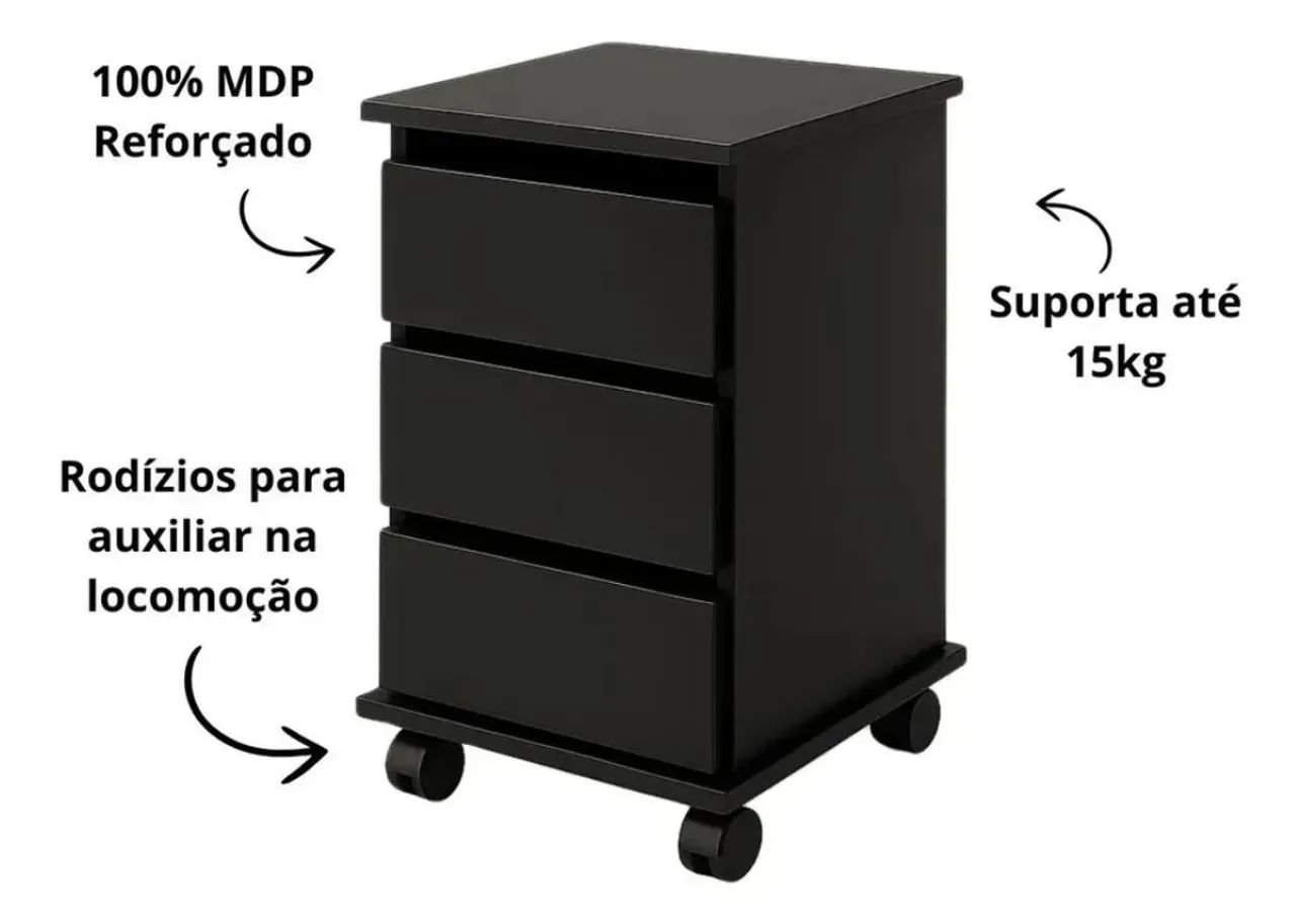 Gaveteiro / Criado Mudo em MDP - Foto 3