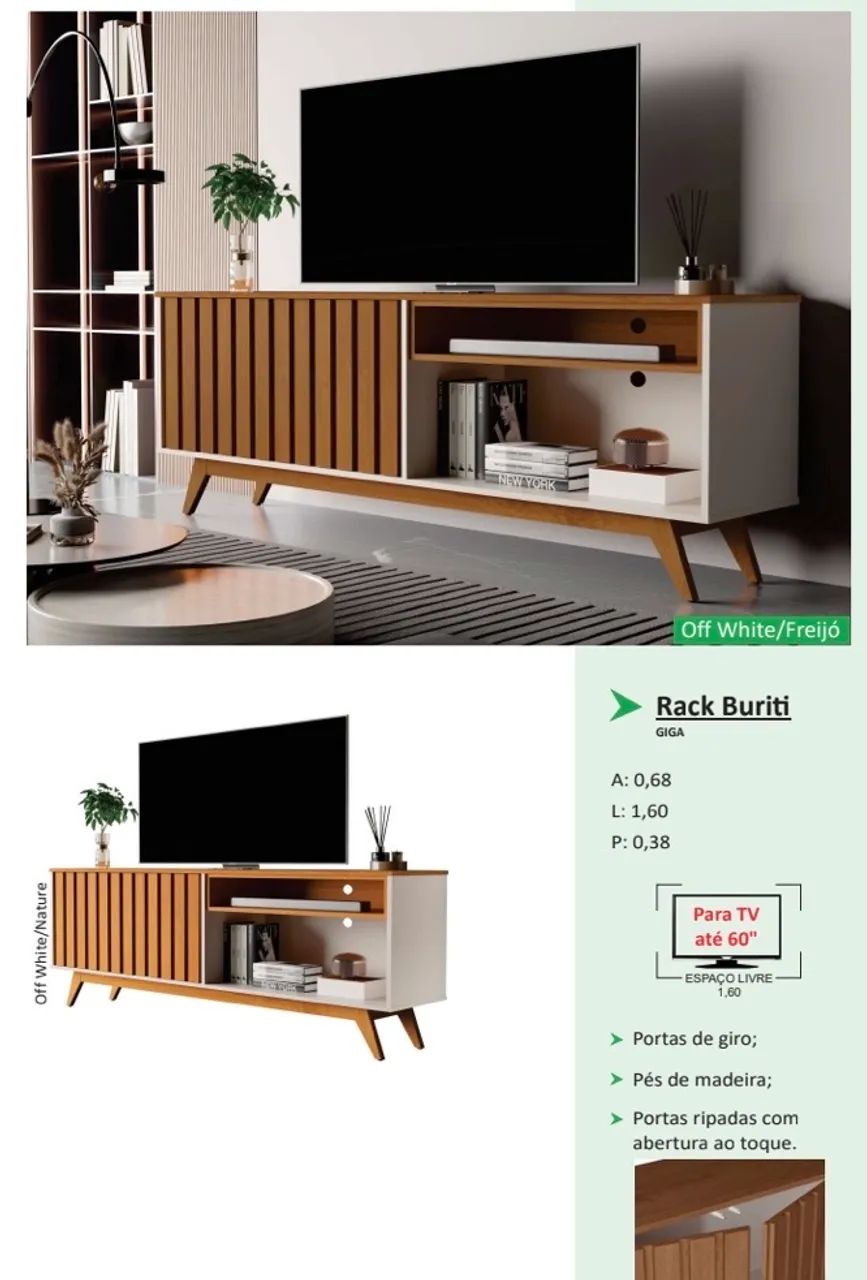 Rack Buriti 1,60m - Promoção 