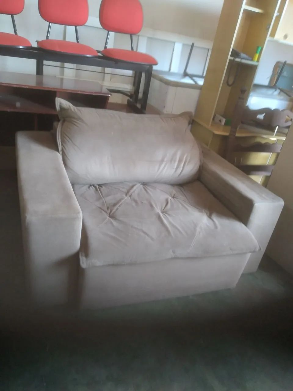 SOFA CAMA 2 LUGARES MARRON ( USADO ).