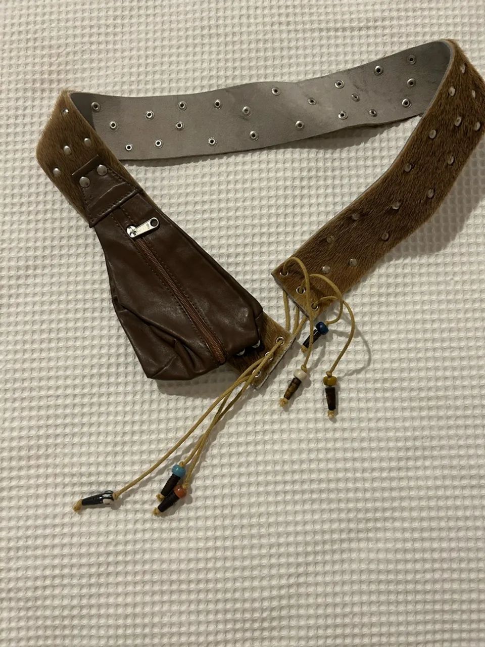 Cinto pochete boho couro  - Foto 3