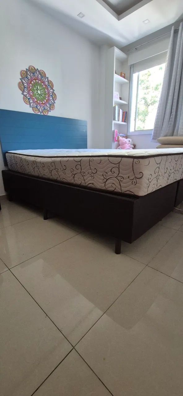 Cama Queen (Base + Colchão) Ortobom - Foto 4