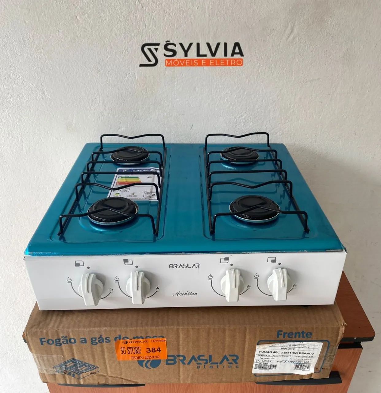 Fogão braslar Cooktop Branco 