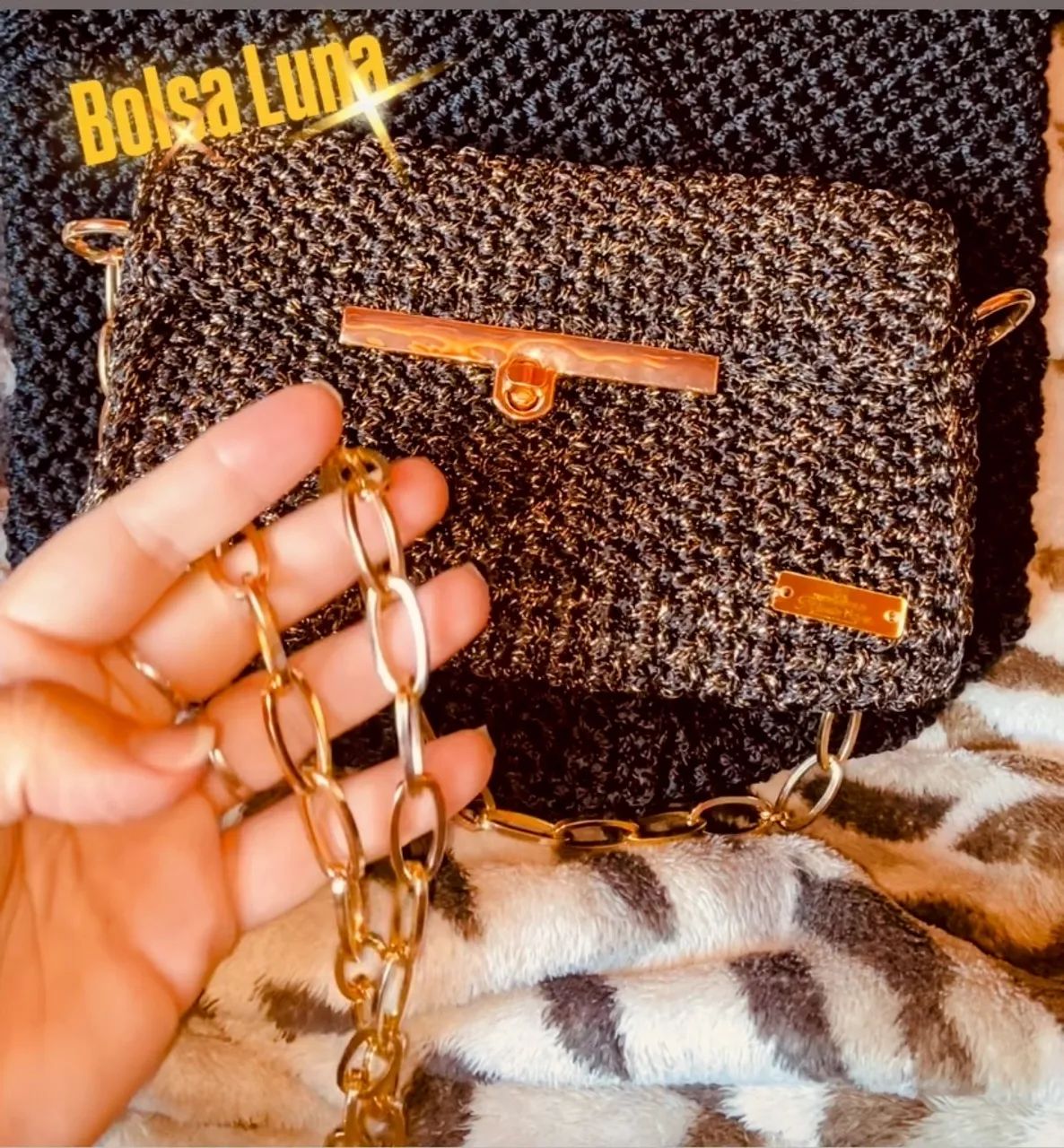 Bolsa de crochê bolsa Luna - Foto 3