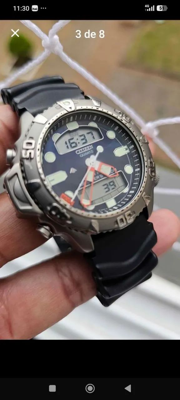 Relógio Citizen C500 Titanium madre pérola  - Foto 5